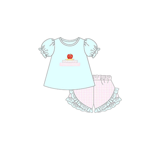 GSSO2177  apples back to school pencil girl summer outfit 202502 preorder