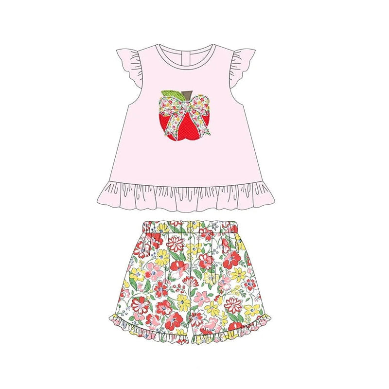GSSO2179  apples back to school pencil girl summer outfit 202502 preorder