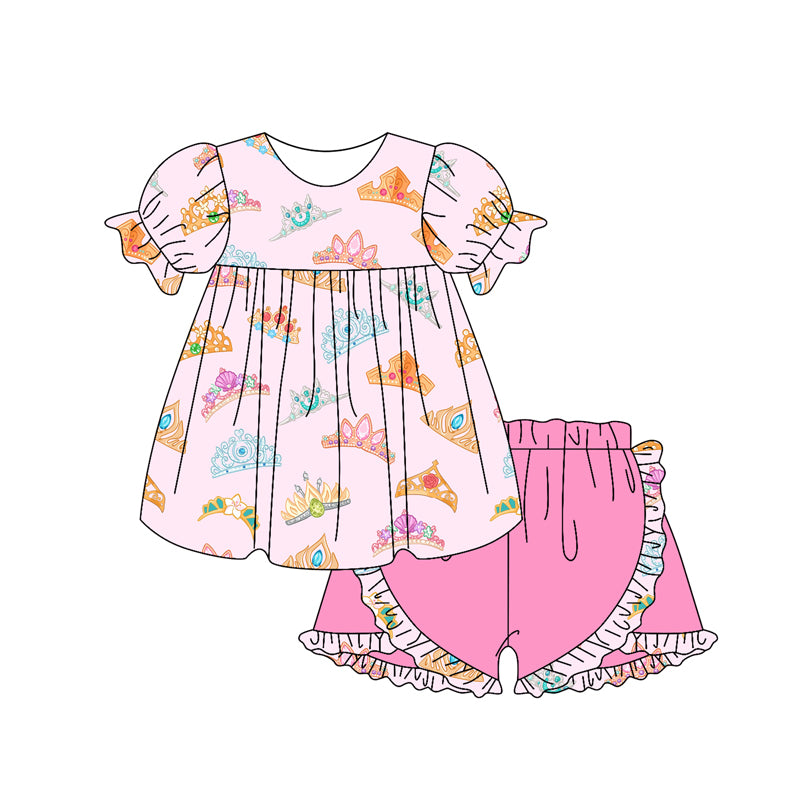 GSSO2225 preorder crawn western short sleeve shorts girl summer outfit 202502