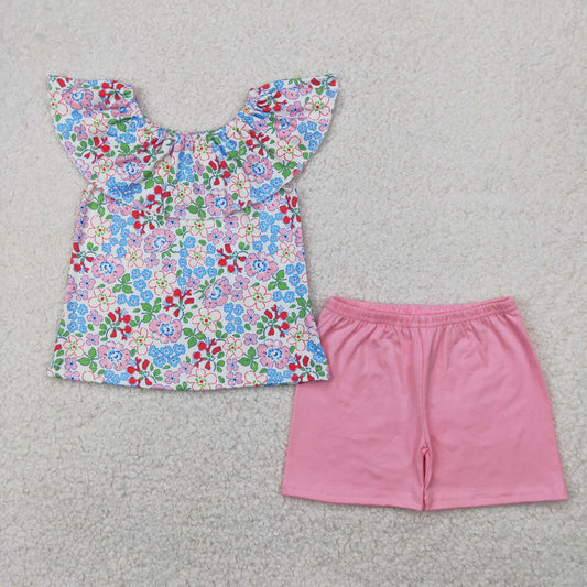 GSSO2277  flowers girl summer outfit 202504 RTS
