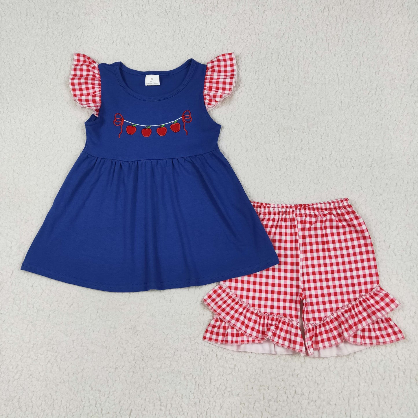 GSSO2314 Embroidery flowers girl summer outfit 202503 RTS