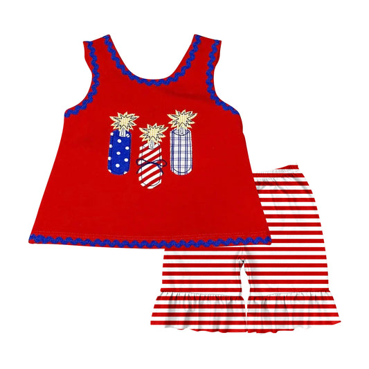 GSSO2330 preorder 4th July western short  girl summer outfit 202502