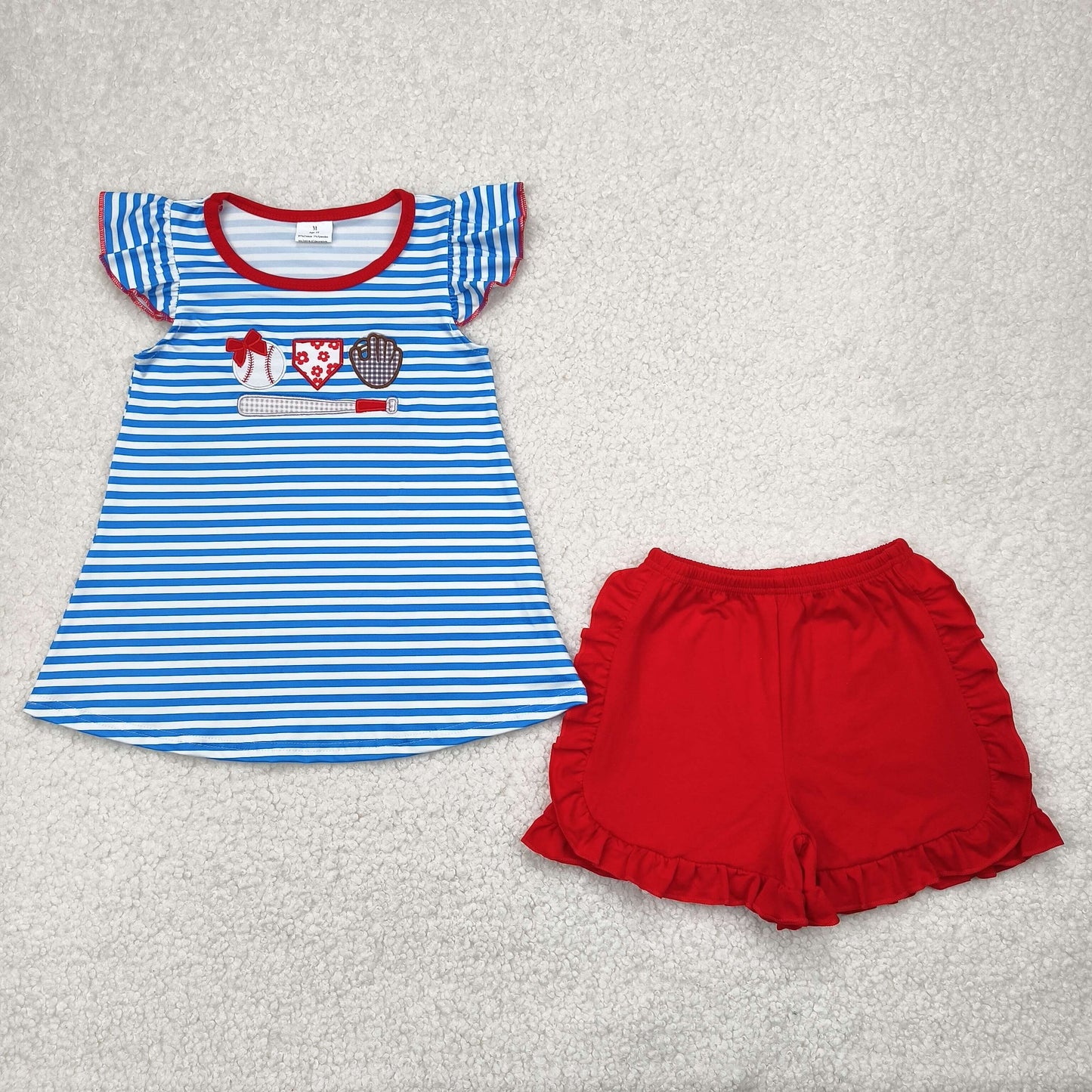GSSO2348 embroidery baseball girl summer  outfit 202504 RTS