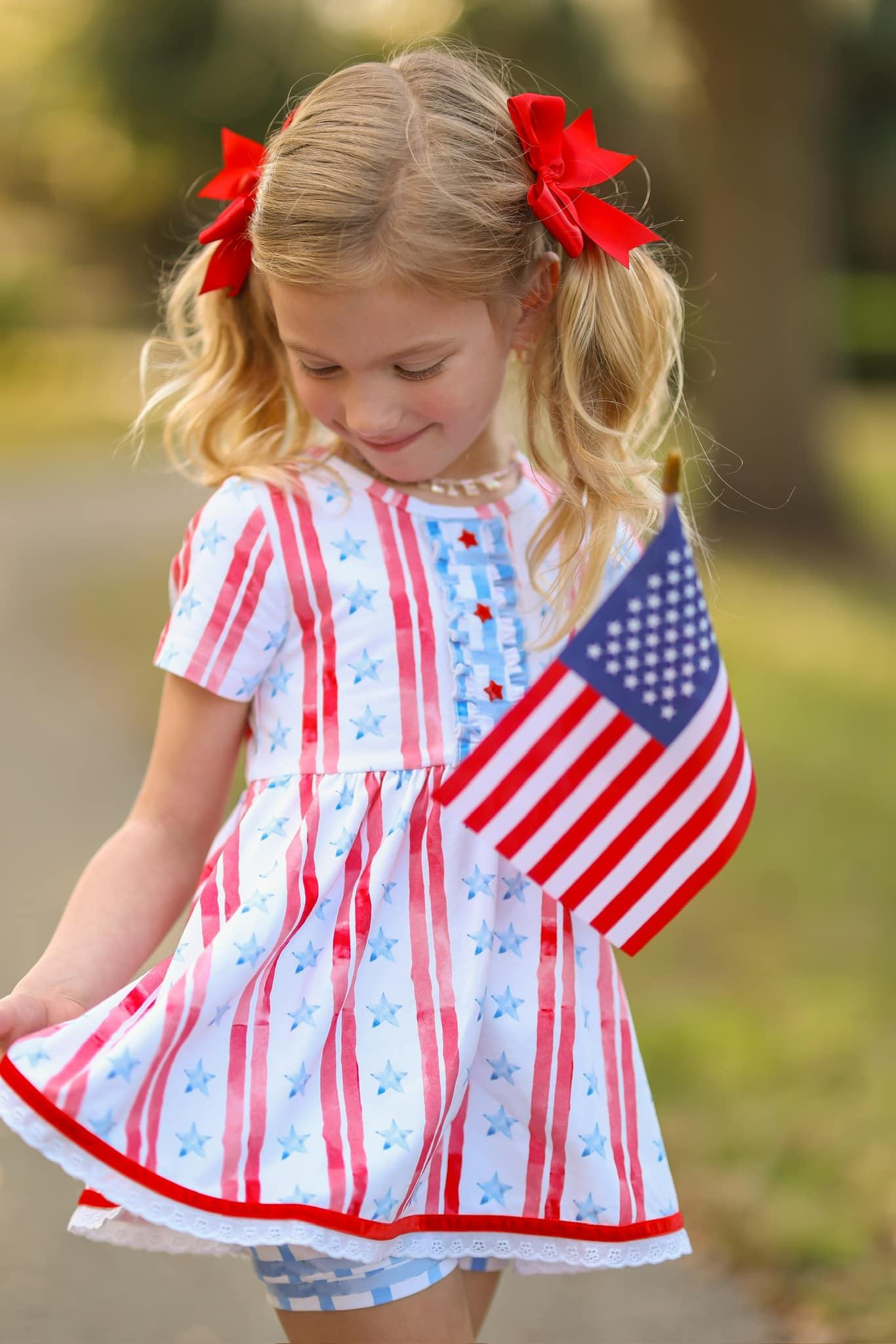 GSSO2374 4th july bow girl summer outfit 202503 preorder