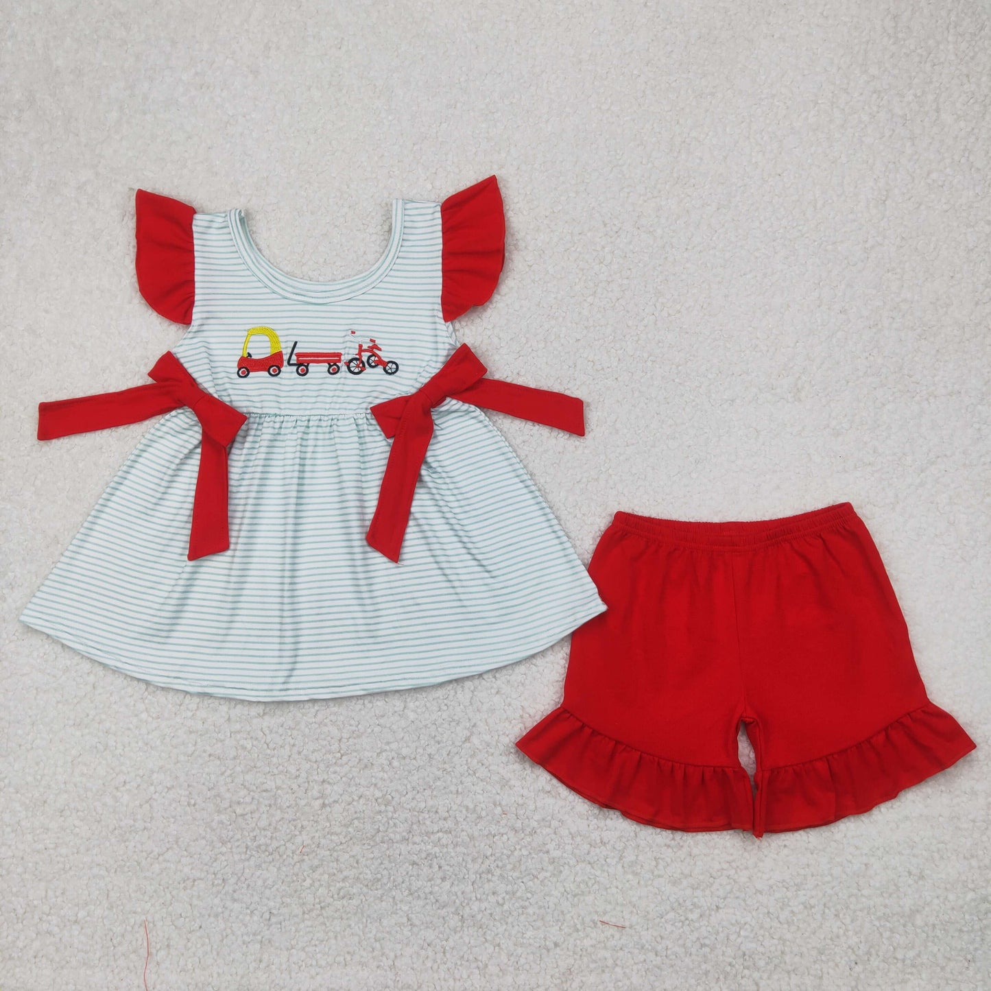 GSSO2317 embroidery baseball  girl summer  outfit 202504 rts
