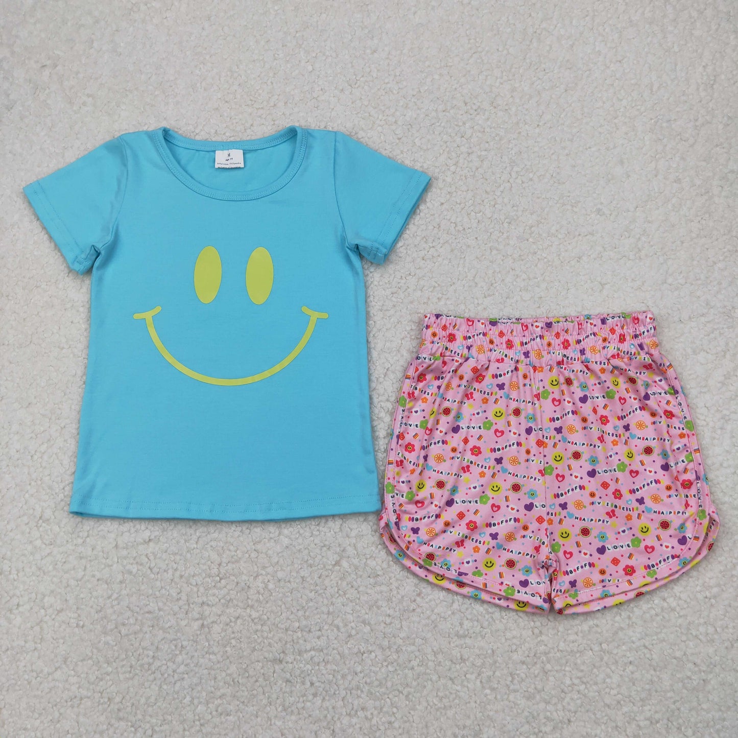 GSSO2411组合  girl flowers smile face western girl summer outfit 202504 RTS