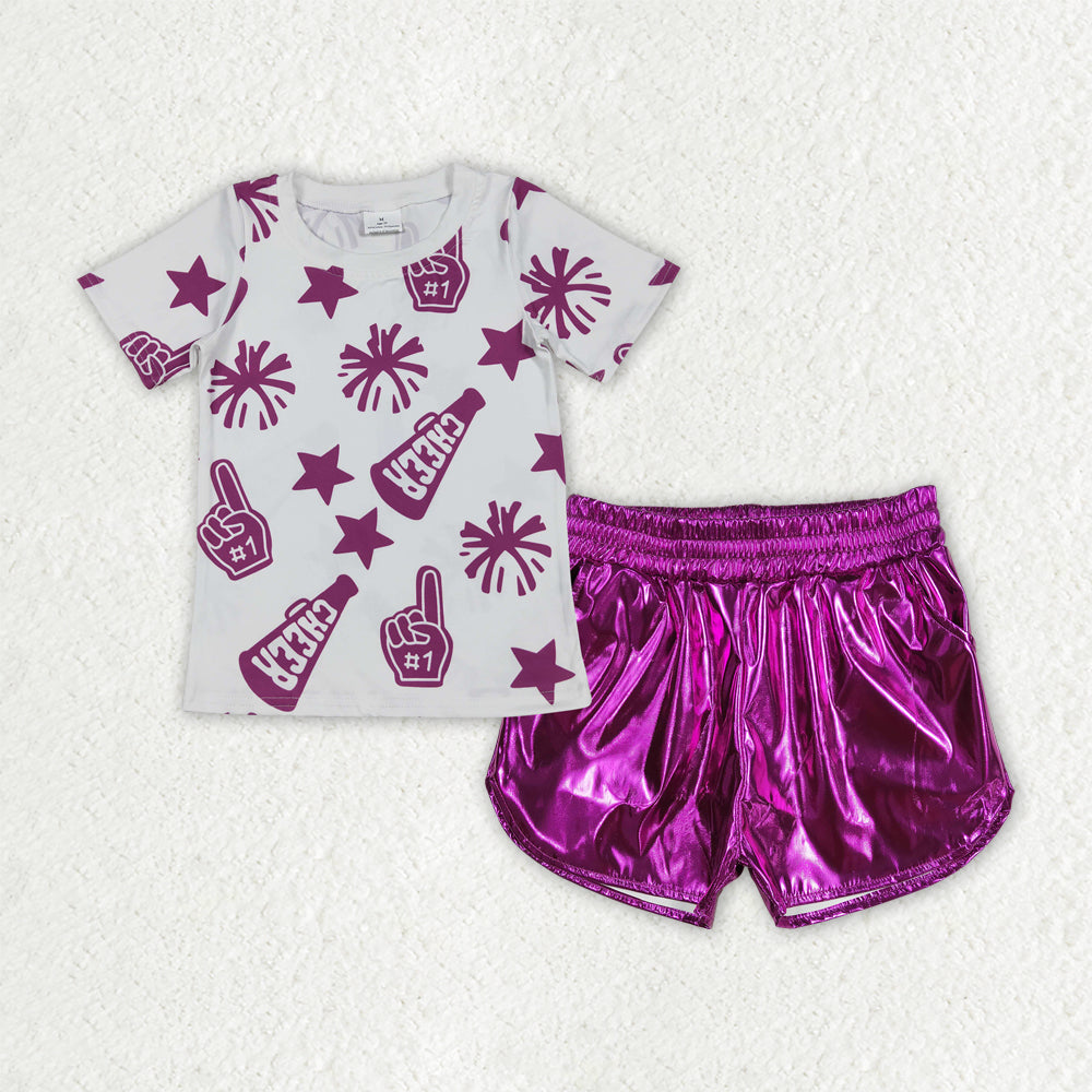 GSSO2515组合 leather glitter sparkling westen purple girl summer outfit 202506 RTS