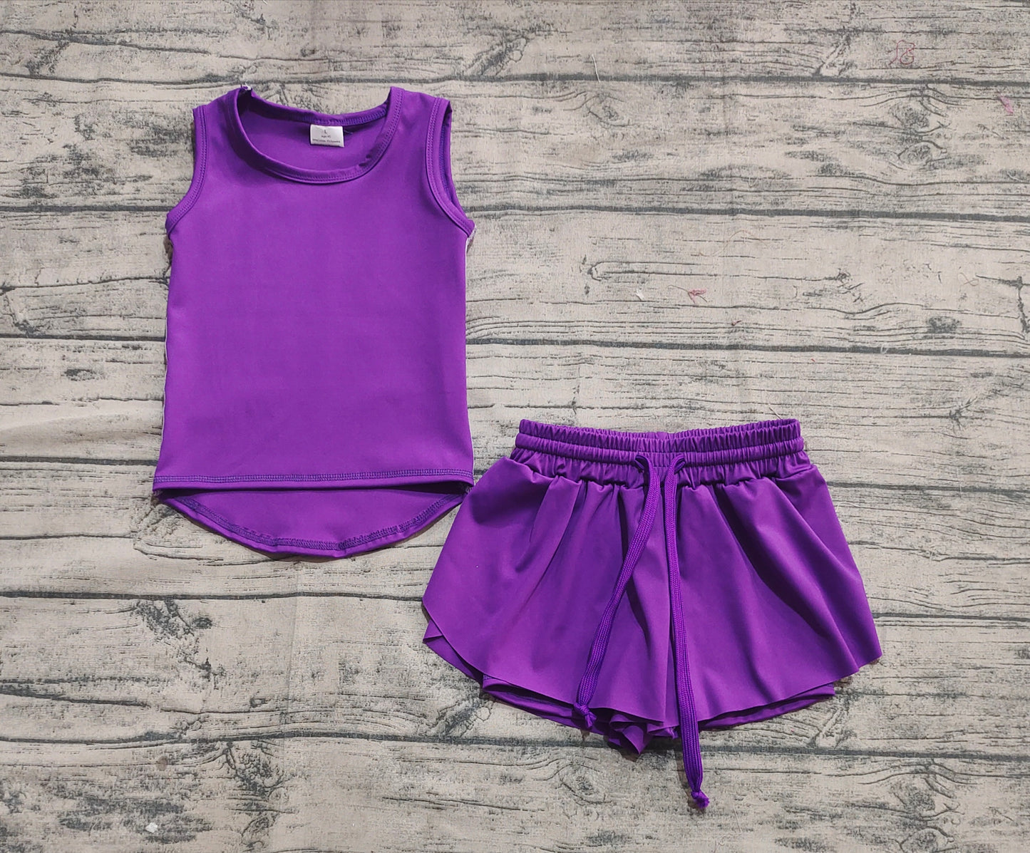 GSSO2573 组合 yoga Solid color cotton girl summer outfit 202505 preorder