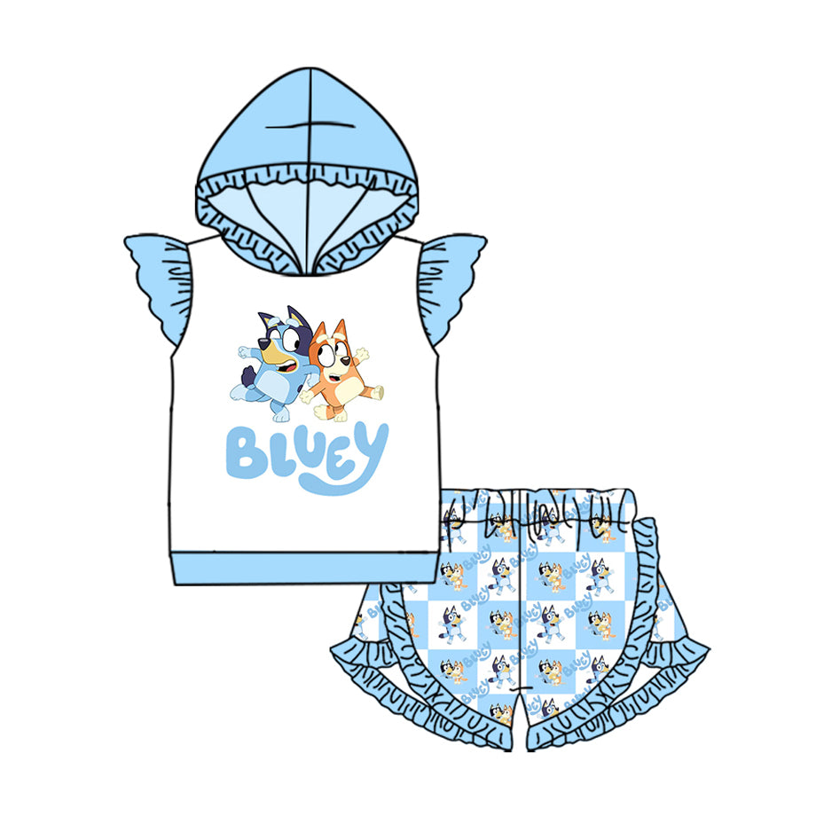 GSSO2595 preorder bluey western hoodie girl summer outfit 202504