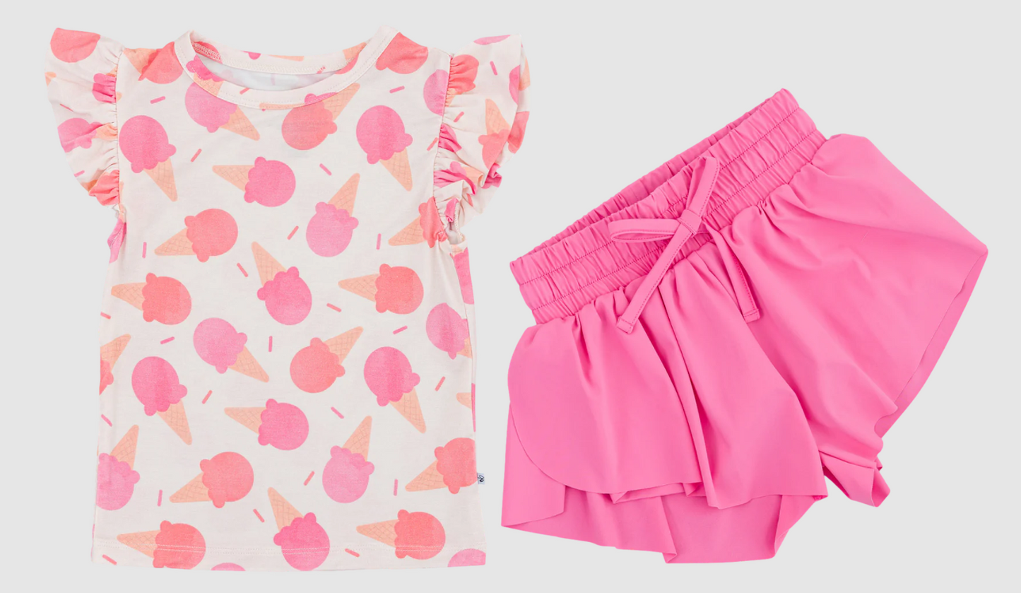 GSSO2606 preorder ice cream yoga shorts western girl outfit 202504