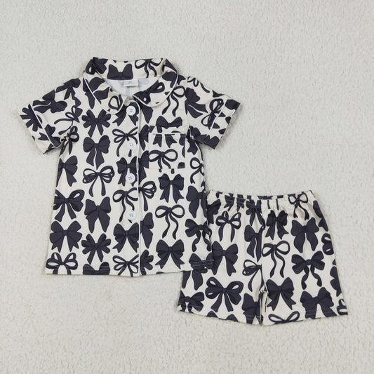 GSSO2663 bow  pajamas  western  girl  outfit 202507 RTS  mama & me