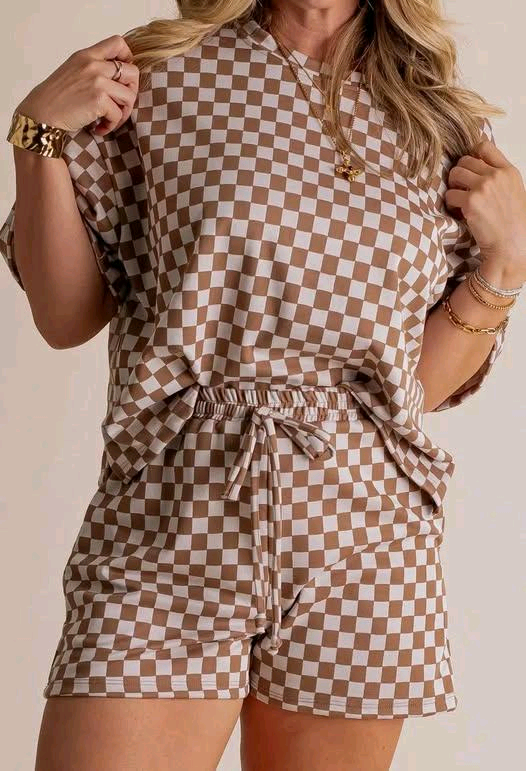 GSSO2680 checkerboard adult pajamas outfit 202506 preorder