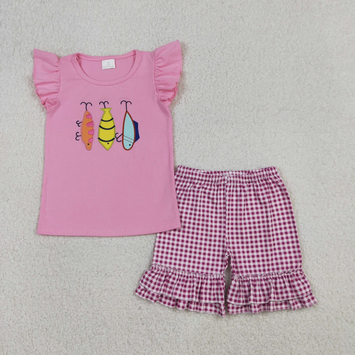 GSSO2795 Embroidery FISH GIRL summer outfit 202512 RTS