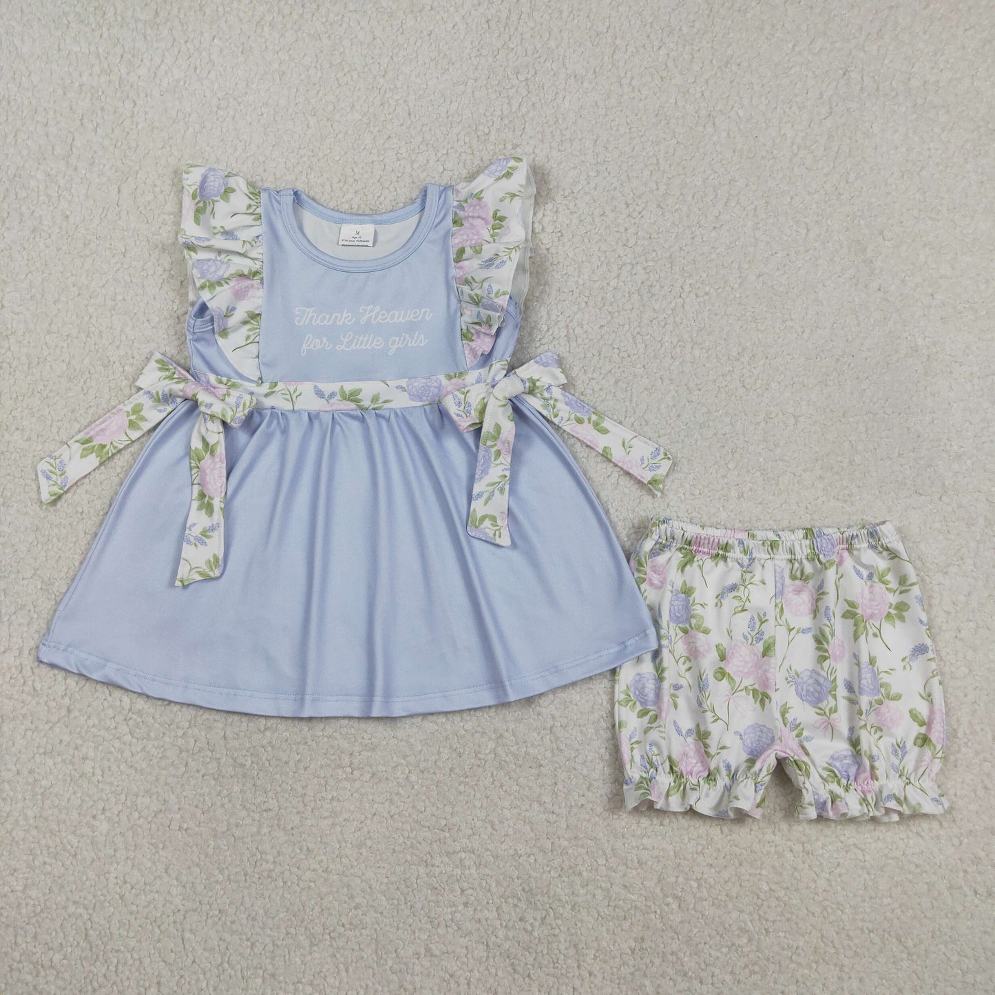 GSSO2846-到2xl flowers girl summer outfit 202603 RTS