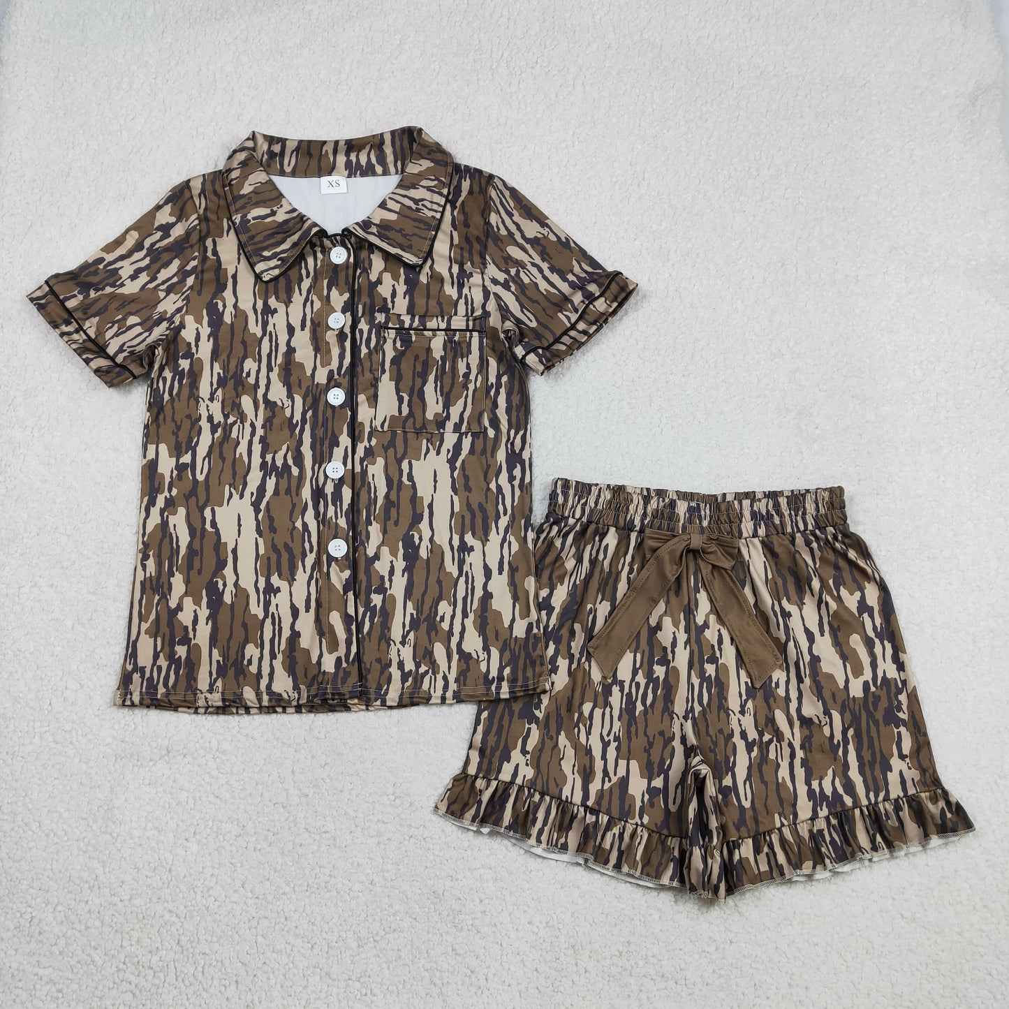 GSSO3136 adult camo women pajamas SET OUTFIT 202601 RTS