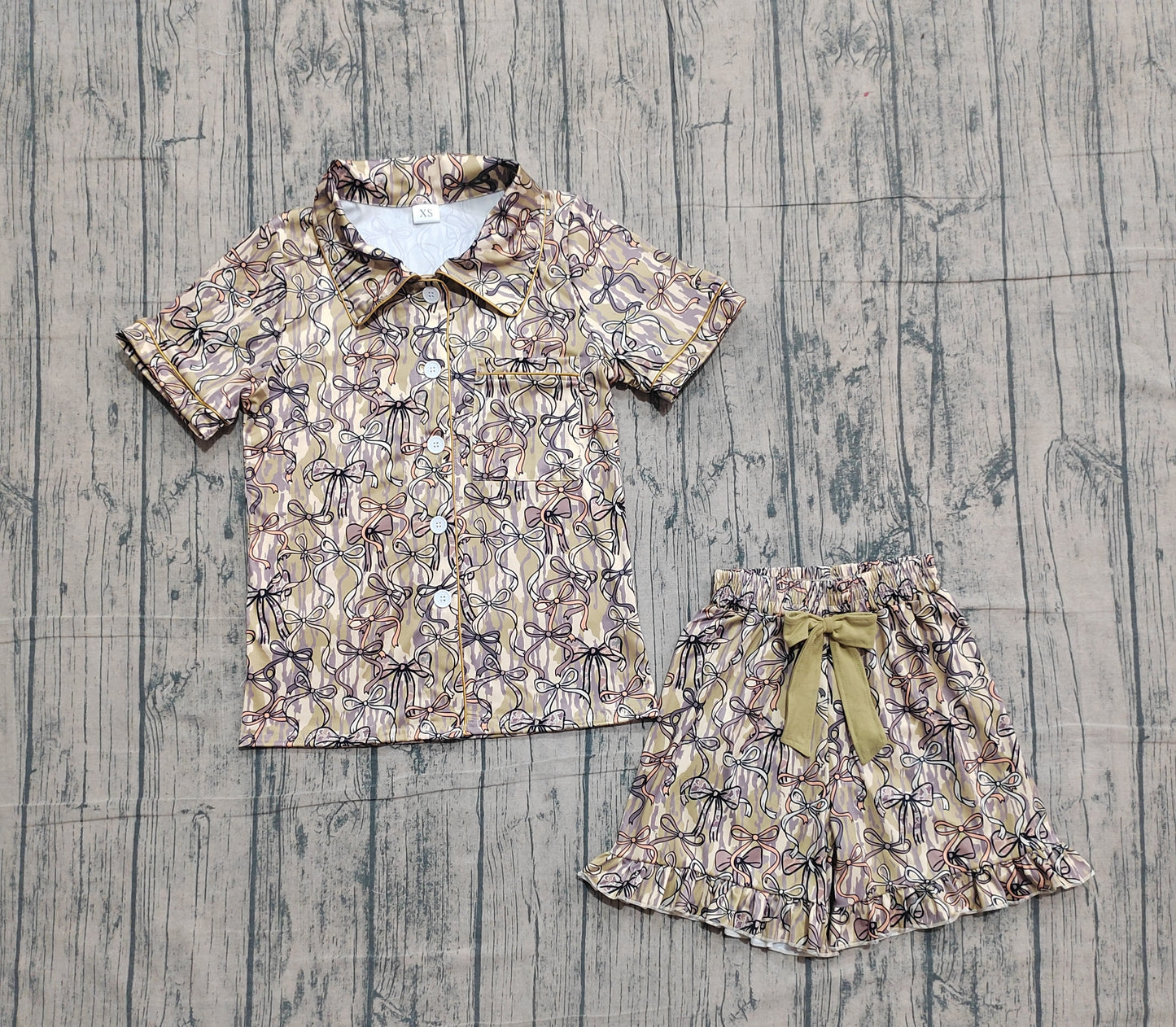 GSSO3166 adult camo women pajamas SET OUTFIT 202602 preorder