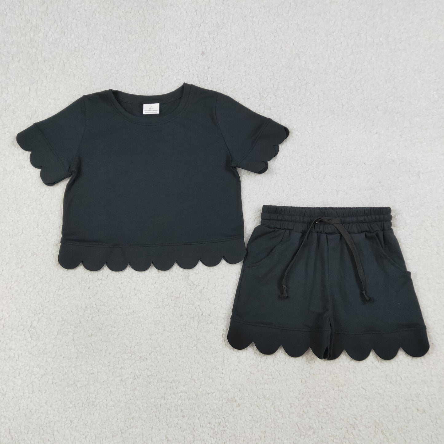 GSSO3172 black cotton GIRL summer outfit 202603 RTS