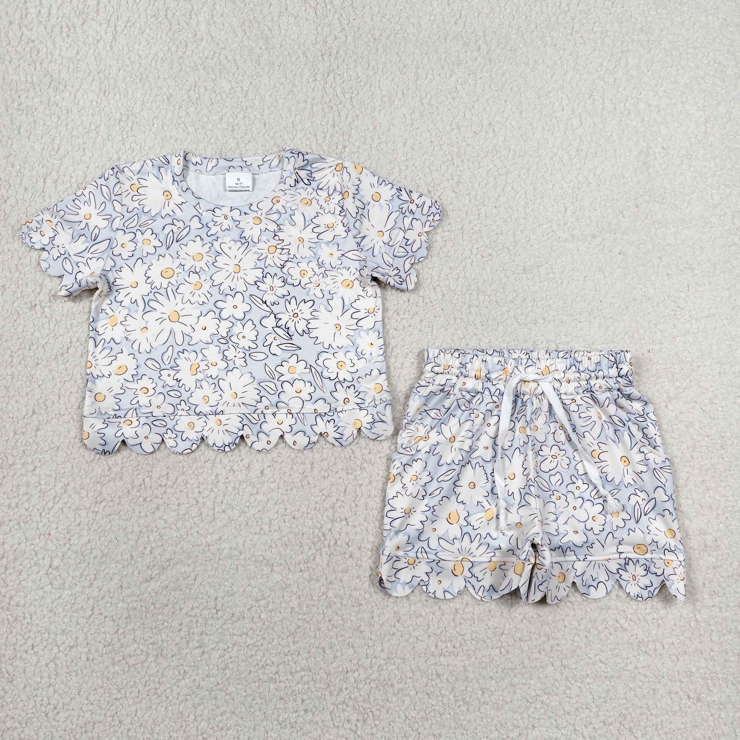 GSSO3275 scallop flower bow GIRL summer outfit 202607 RTS