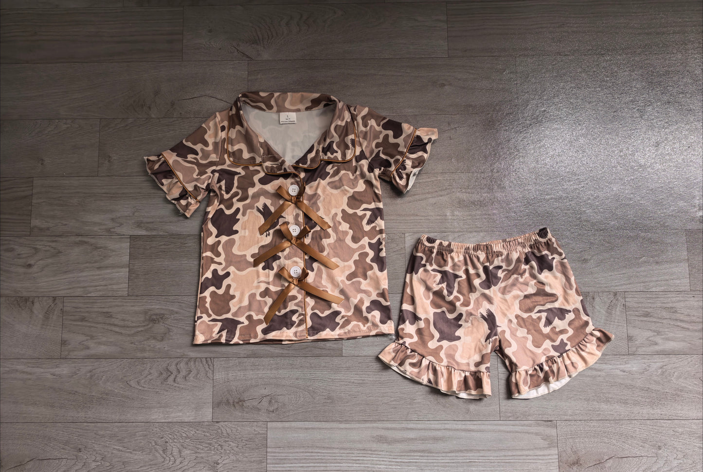 GSSO3368 brown camo girl summer Pajamas outfit 202607 preorder