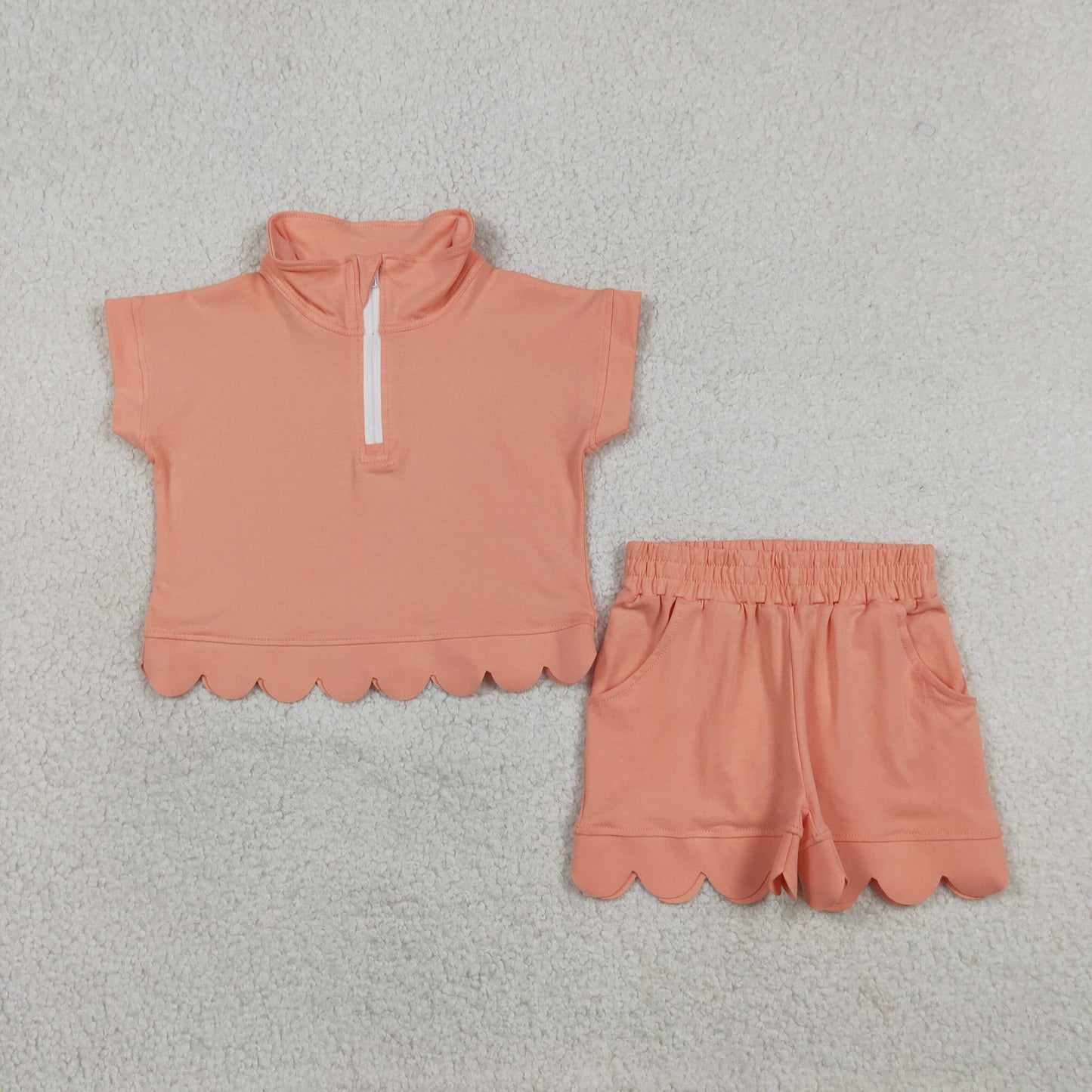 GSSO3374 solid color orange GIRL summer outfit 202605 RTS