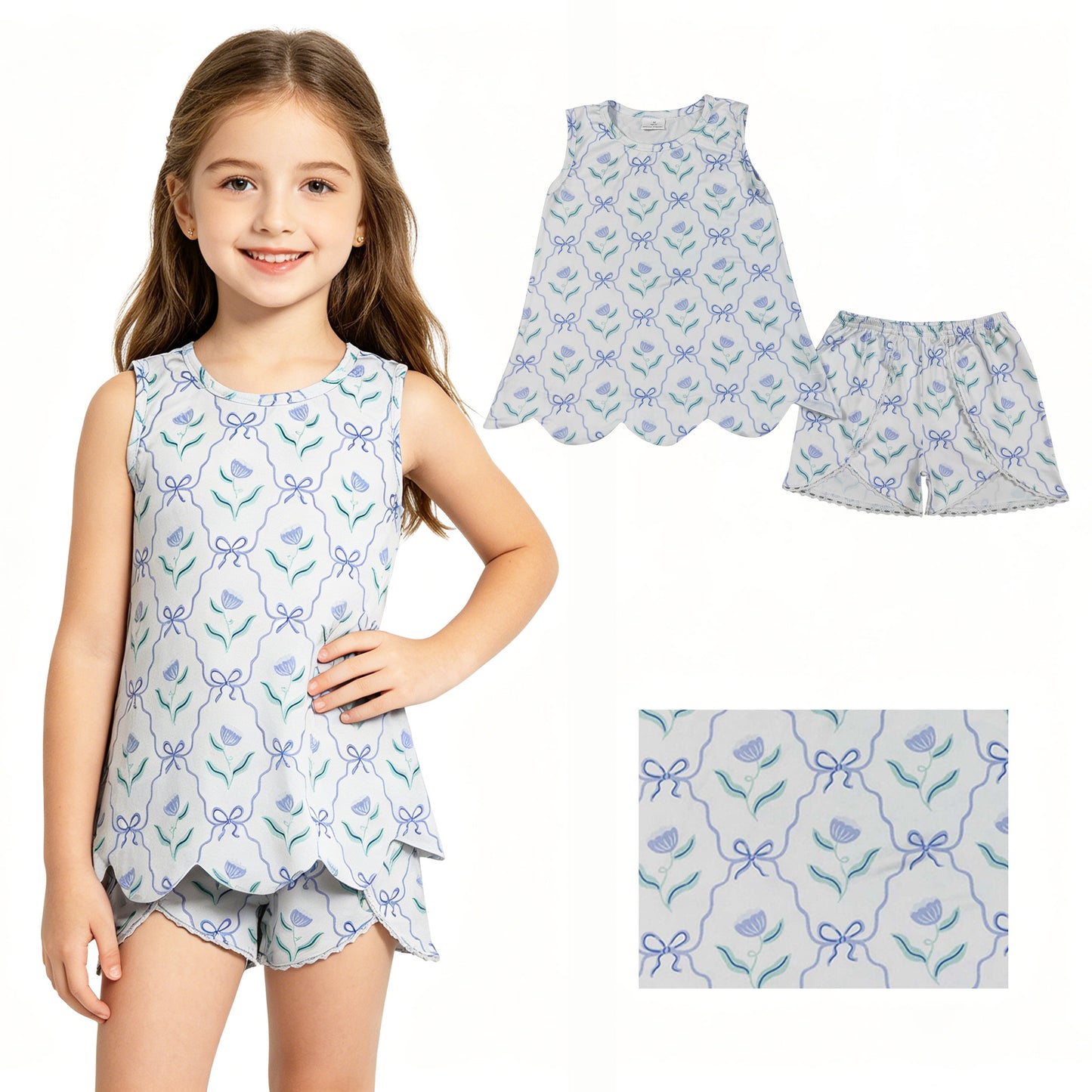 GSSO3426 yoga FLOWER girl outfit skirt 202604 RTS