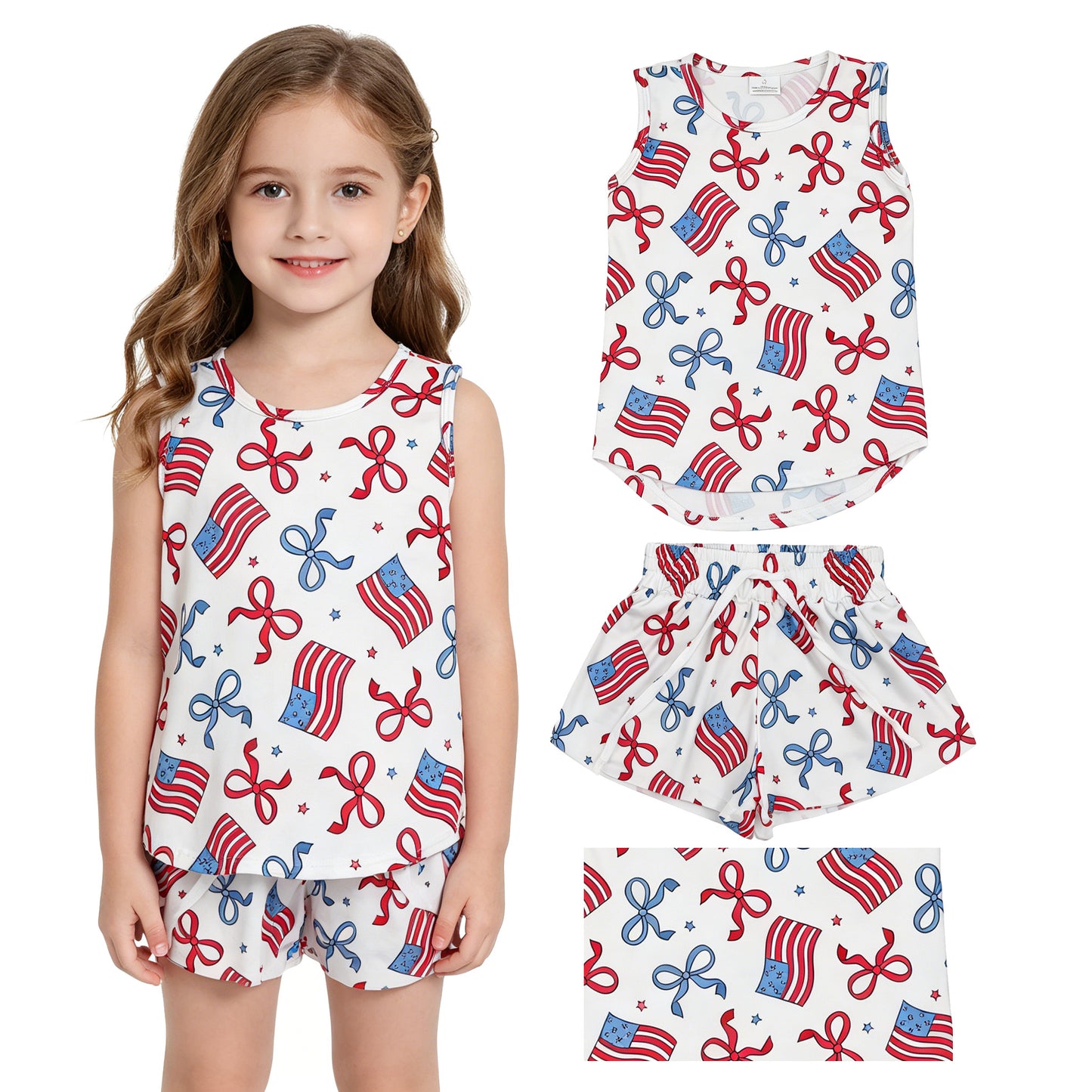 GSSO3520 4th July girl outfit skirt 202605 RTS