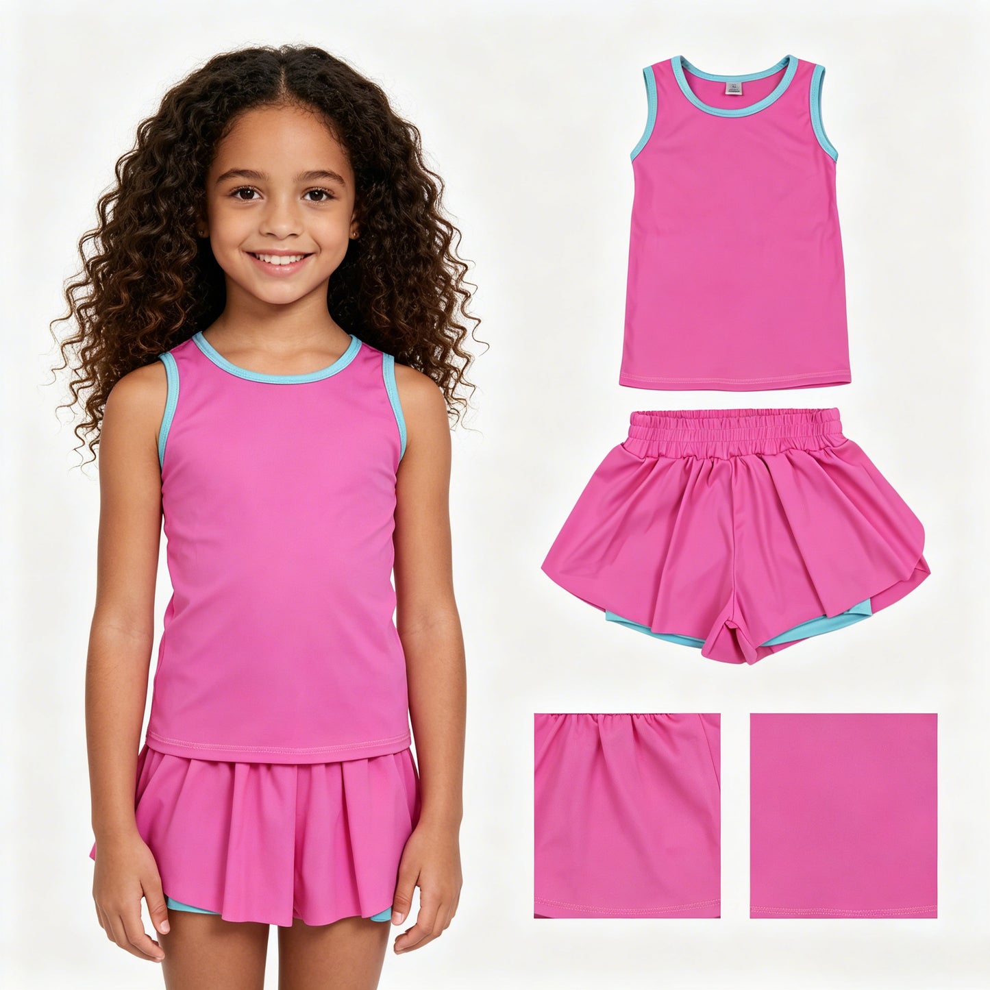 GSSO3526 yoga PINK girl outfit skirt 202605 RTS