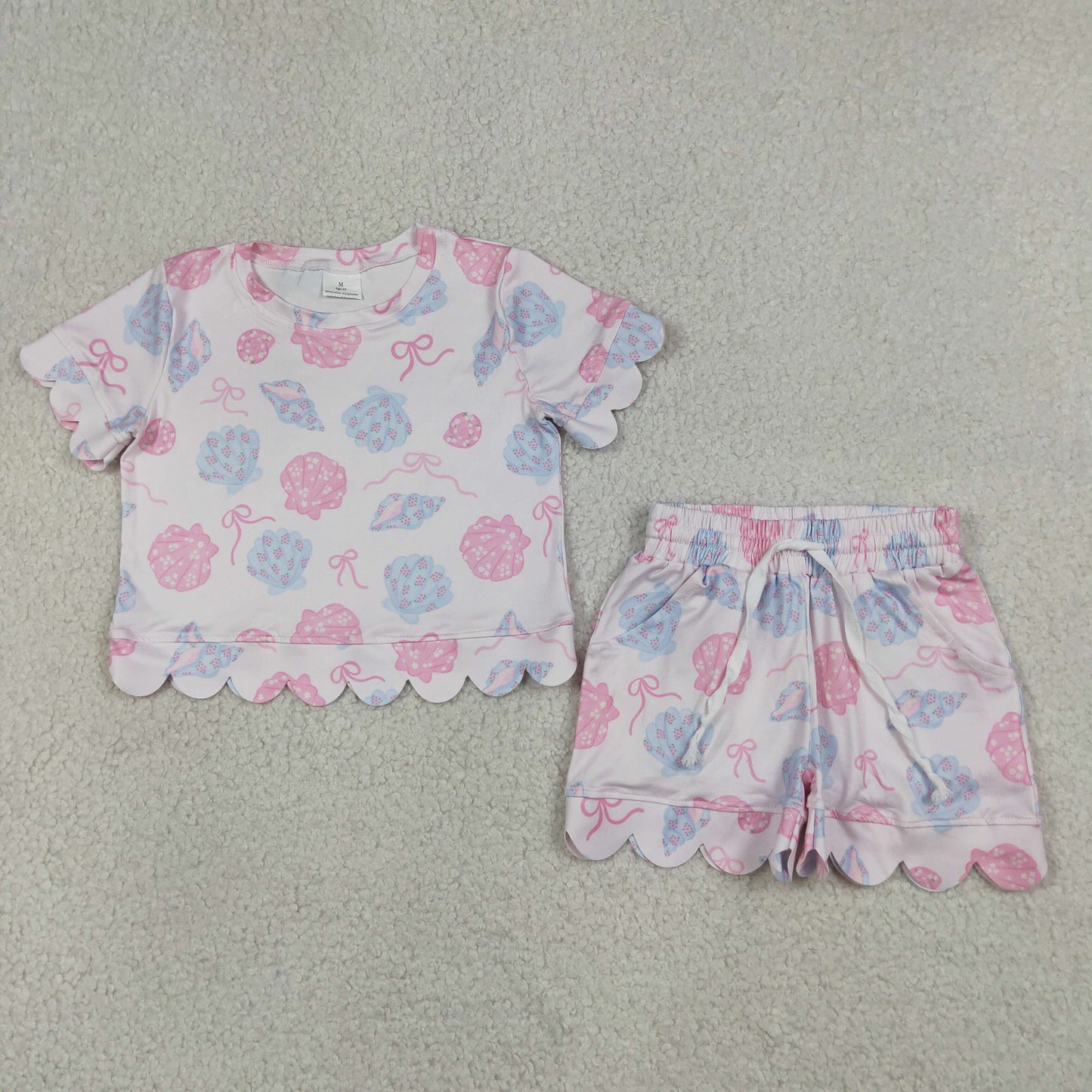 GSSO3731 bow shell kids girl dress scallop 202605 RTS