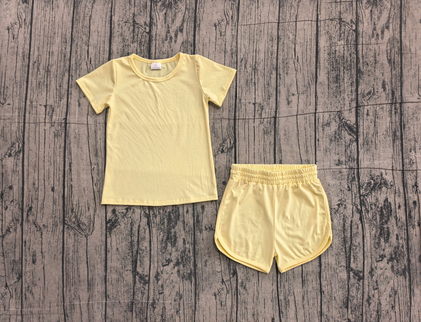 GSSO3763,GT1632+SS0899 yoga yellow GIRL summer outfit 202605 preorder