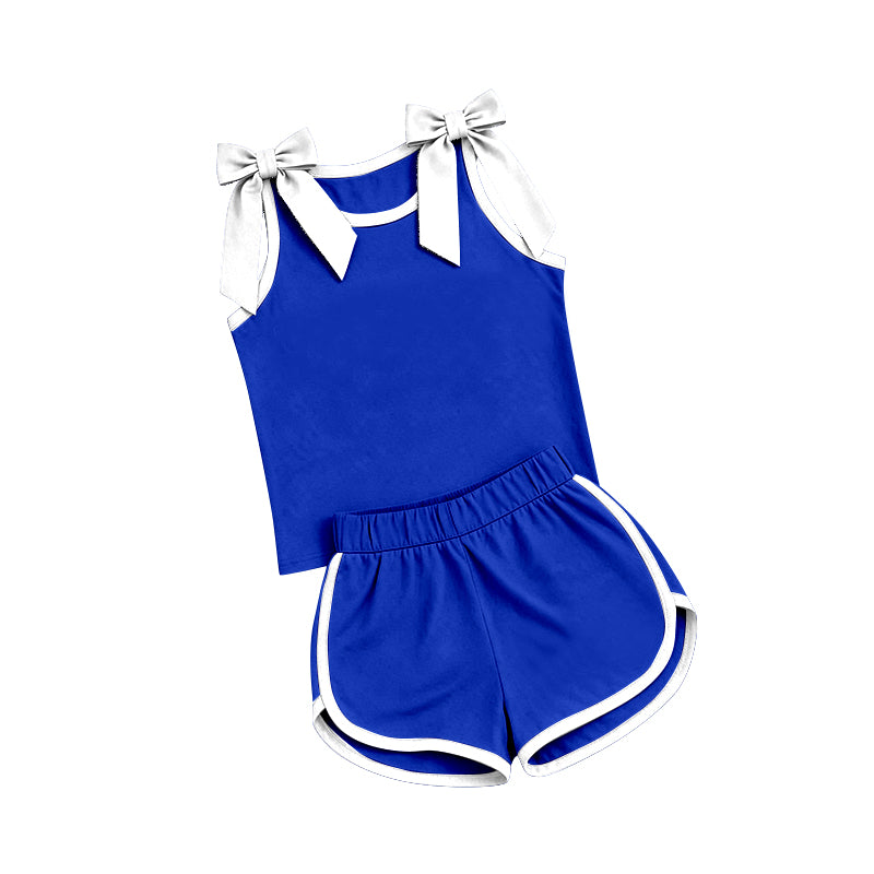 GSSO3824 blue white cotton sports girl outfit shorts 202607 preorder