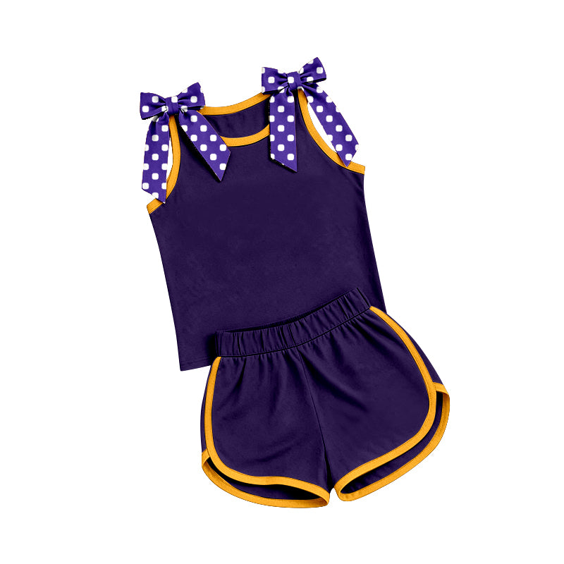 GSSO3826 purple cotton sports girl outfit shorts 202607 preorder