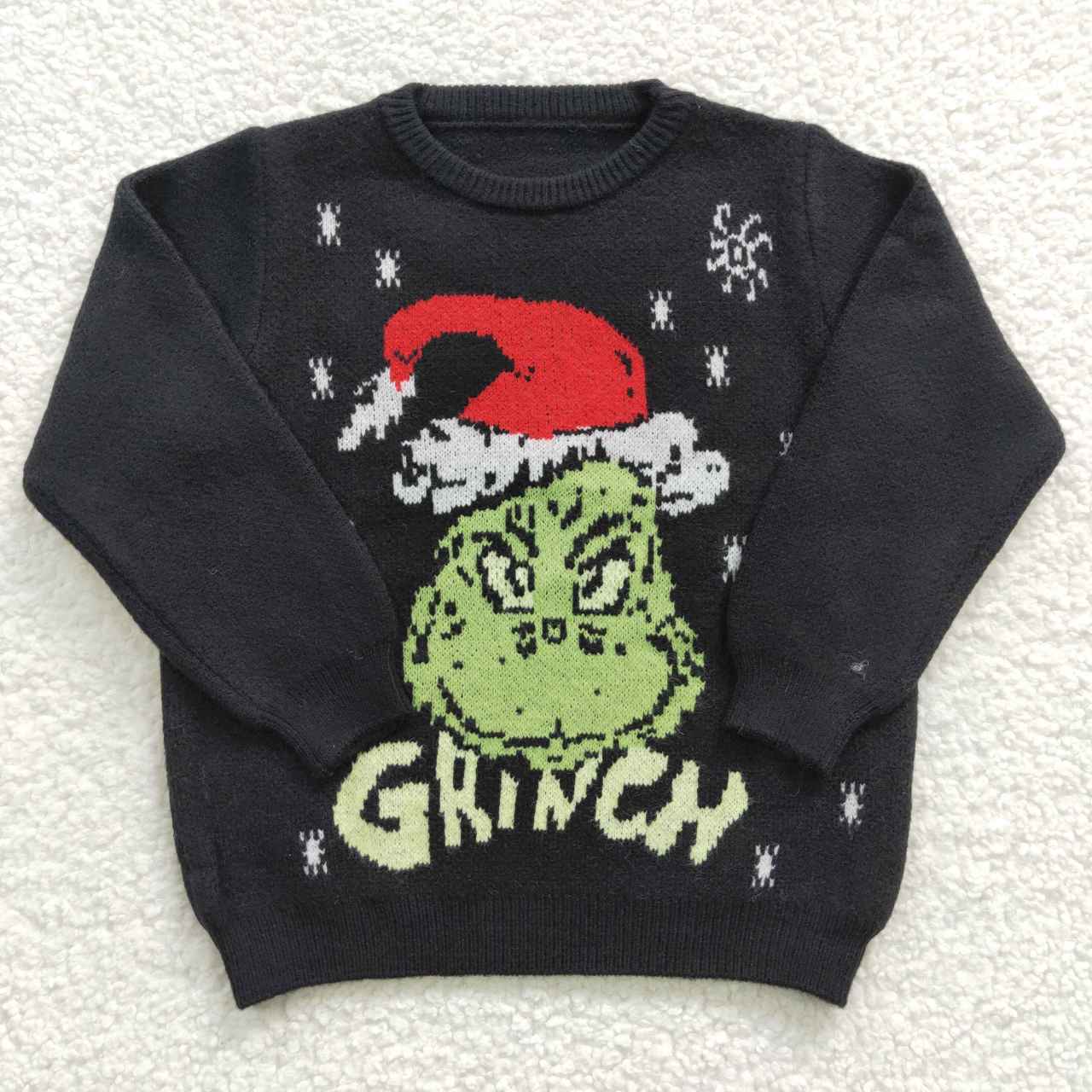 GT0188 GREEN grin sweater CARTOON fashion sweater girl Christmas 20230520 RTS