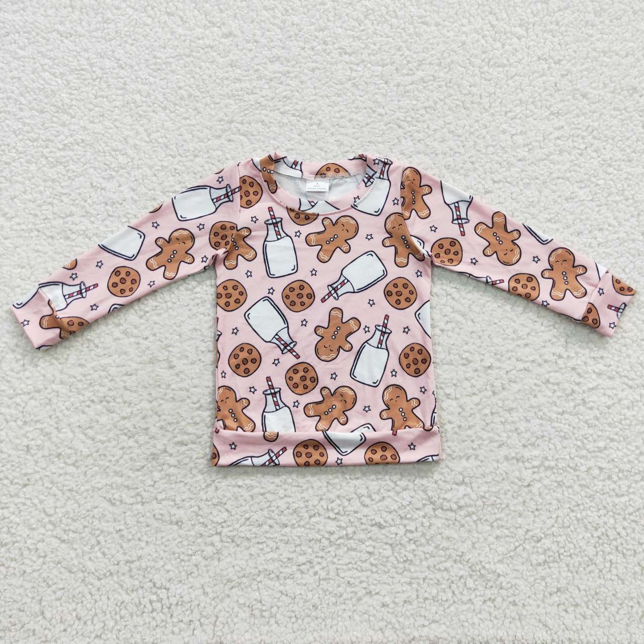 GT0220 western top tee season Christmas gingerbread girl boy t-shirt 20230704 RTS