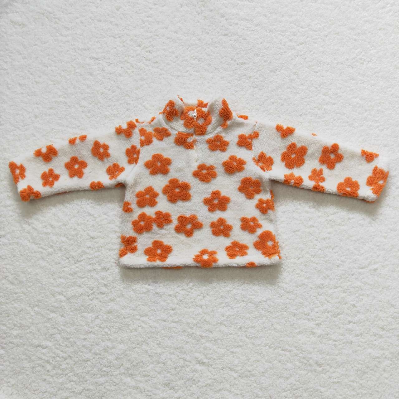 GT0262 Zipper plush style stand-up collar flower yellow soft comfortable winter coat 20230911 RTS