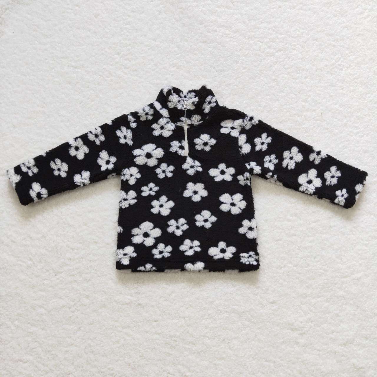 GT0262 Zipper plush style stand-up collar flower yellow soft comfortable winter coat 20230911 RTS