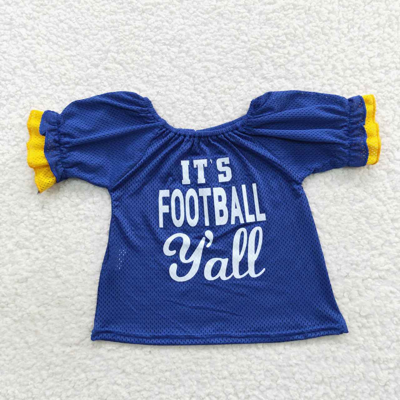 GT0273 short sleeve sports blue top girl boy shirt Sports mesh fabric RTS 20230823