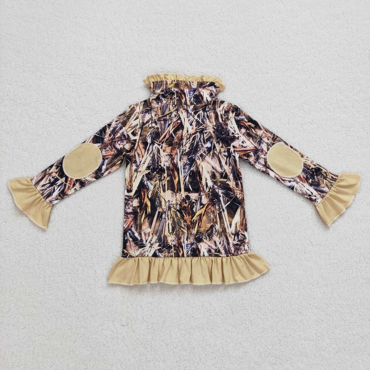 GT0313 dog camo zip girl long sleeve coat pullover top 20231007 RTS