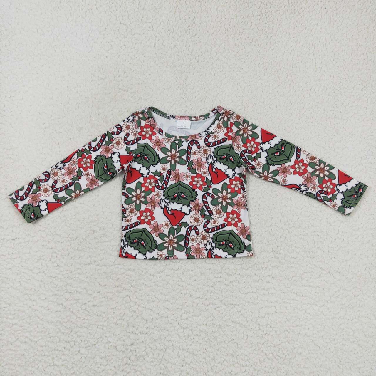 GT0326 girl Christmas santa long sleeve top 20231004 RTS