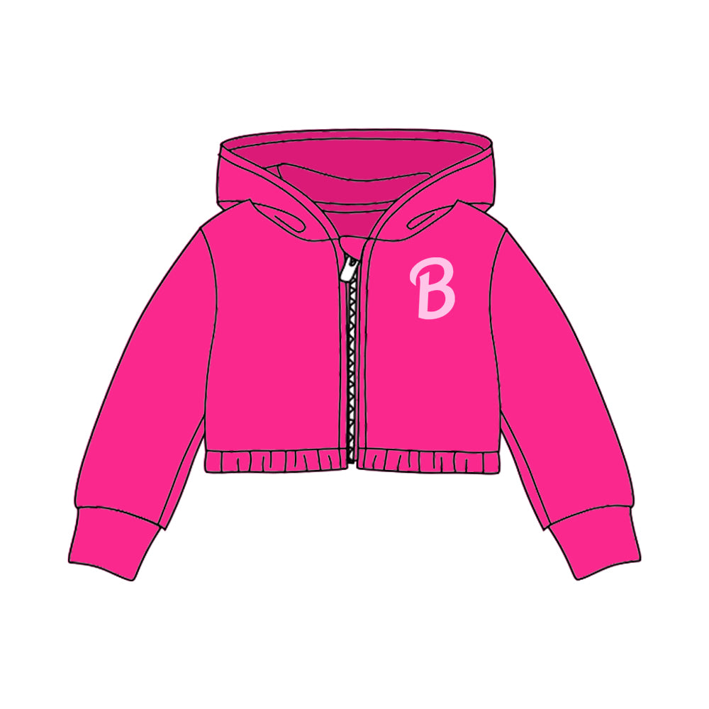 GT0330 western top tee pink hot barbie hoodie girl t-shirt RTS 20231013