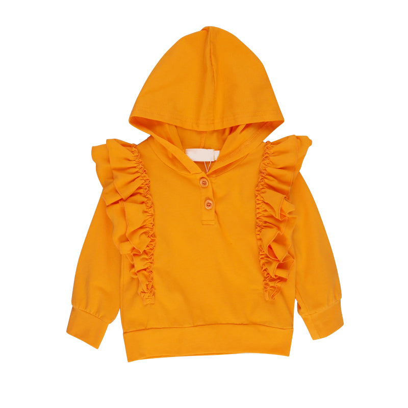GT0349 yellow long sleeve hoodie girl pullover top 20230916 preorder