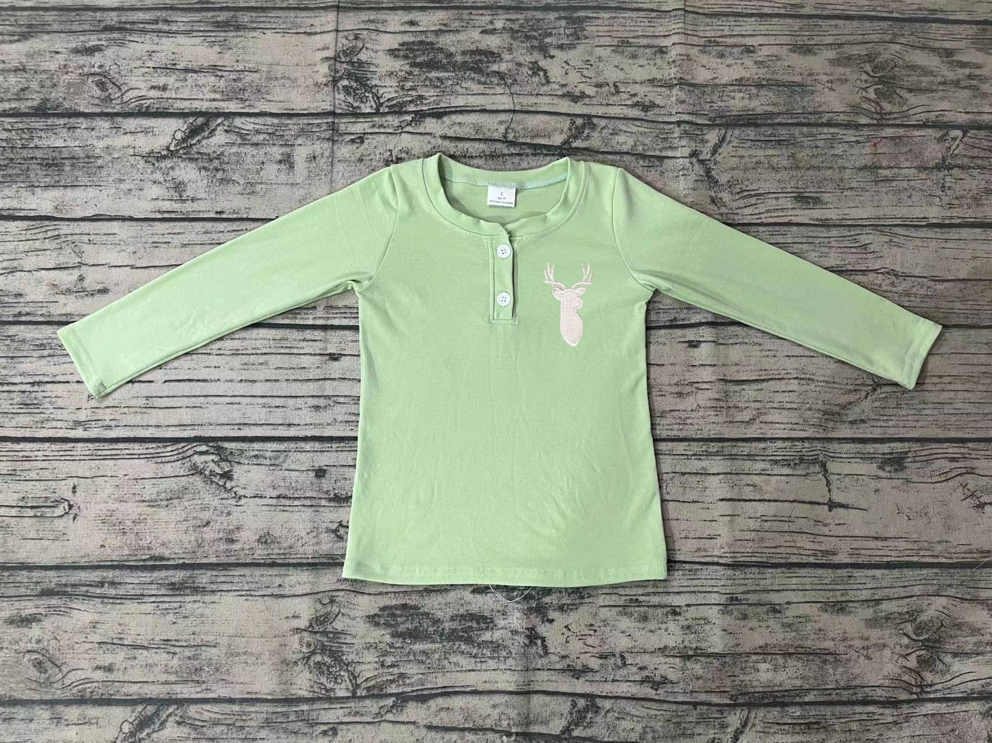 GT0353 long sleeve embroidery duck western gray top button boy shirt RTS 20231121