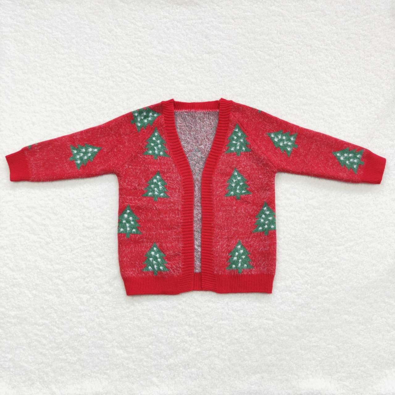 GT0356 新GT1114 Christmas tree red V-neck cardigan sweater 20231018 RTS