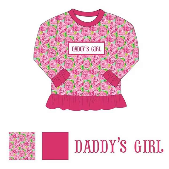 BT0402 long sleeve embroidery rose love mamas girl western top girl shirt 20231107