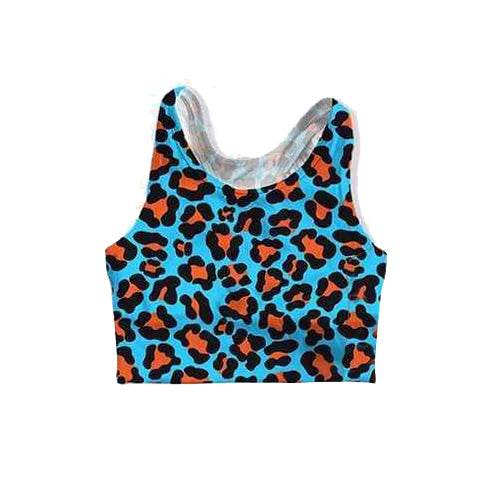 GT0518 leopard dog western Belly short girl top tee t-shirt preorder 202402