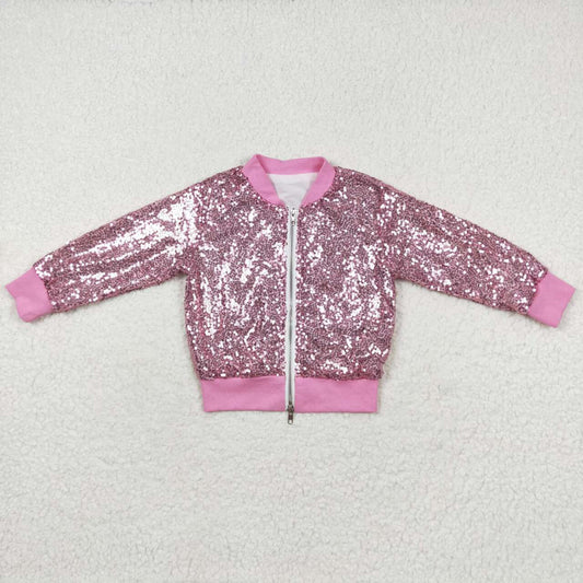 GT0541 pink sequin jacket 202407 RTS