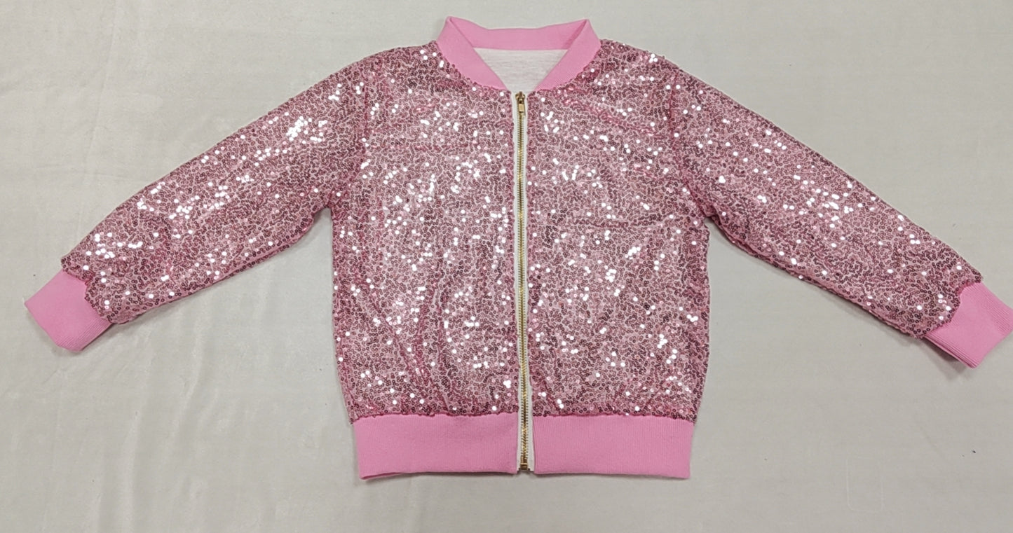 GT0541 pink sequin jacket 202407 RTS