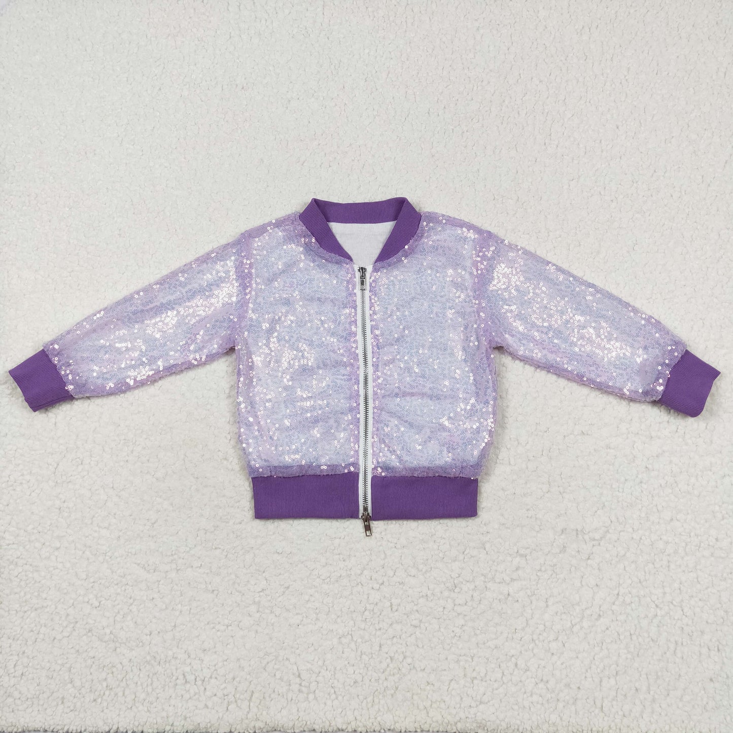 GT0559 purple sequin jacket 202407 RTS