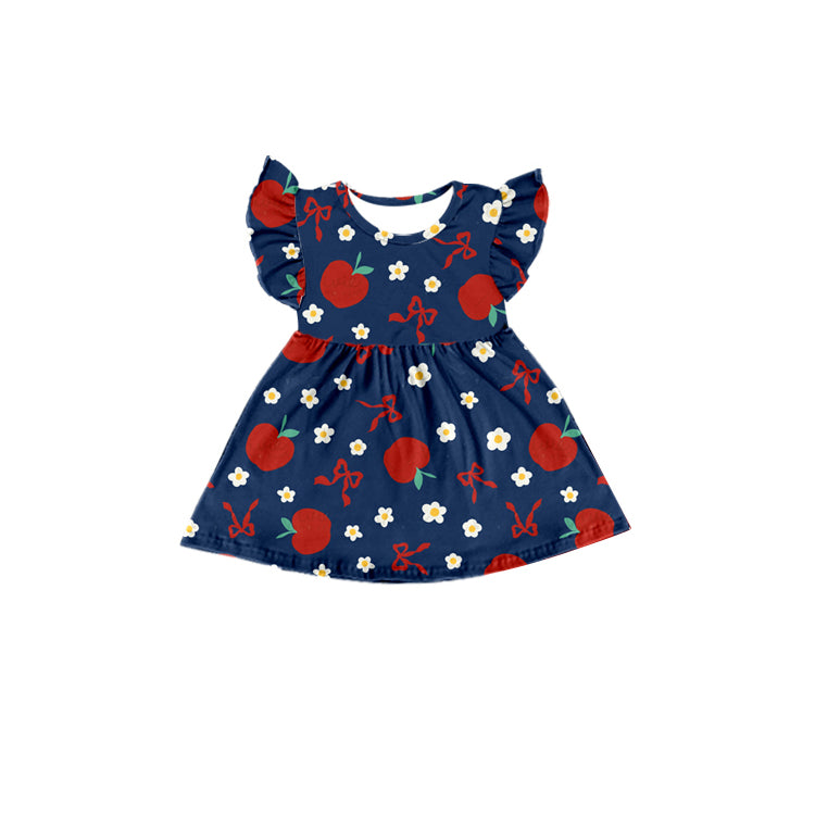 GT0601 back to school flower dress girl top tee t-shirt 202405 preorder