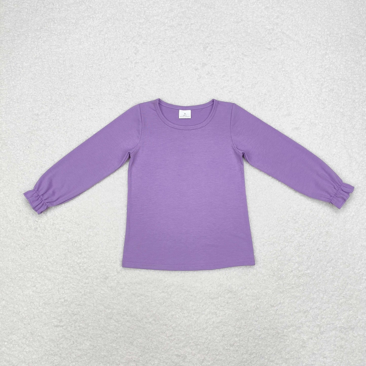 GT0645 purple cotton long sleeve girl top tee 202408 RTS