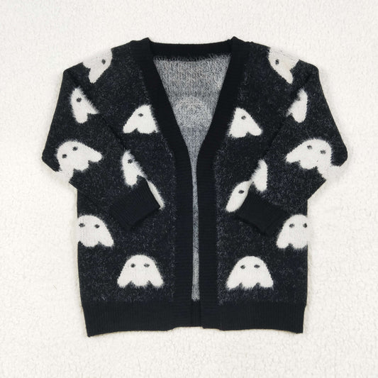 GT0649 Halloween black V-neck cardigan sweater 202506 RTS